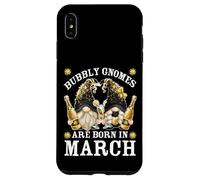 Carcasa para iPhone XS MAX Funny Champagne Birthday Gnomes For Women Are Born In March