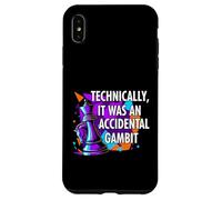 Carcasa para iPhone XS MAX Funny Chess Player Accidental Gambit Blunder Quote