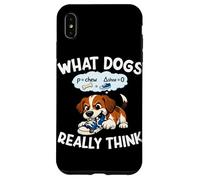 Carcasa para iPhone XS MAX Funny Dog What Dogs Really Think Ciencia Humor de Perros Amante de los Perros