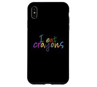 Carcasa para iPhone XS MAX Funny Drawing Adult Coloring Art Teacher - I Eat Crayons