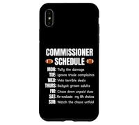 Carcasa para iPhone XS MAX Funny Fantasy Football Commissioner Schedule Draft Day