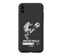 Carcasa para iPhone XS MAX Funny Frog FÚTBOL Habilidades Cargando Kick Off Club Juego En Coach