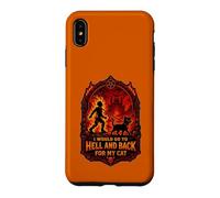 Carcasa para iPhone XS MAX Funny Halloween I'D IR AL Infierno Y Volver para MI Gato