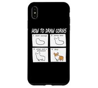 Carcasa para iPhone XS MAX Funny How To Draw Pembroke Welsh Corgi Dog Lover