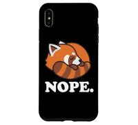 Carcasa para iPhone XS MAX Funny Kawaii Kids Boys Girls Napping Nope Red Panda Lover