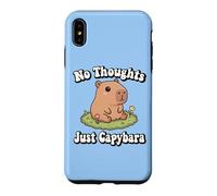 Carcasa para iPhone XS MAX Funny Kids Kawaii Meme Chill No Thoughts Just Capybara Vibes