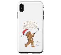 Carcasa para iPhone XS MAX Funny Oh Snap Gingerbread Golf Christmas Holiday Art