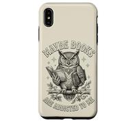 Carcasa para iPhone XS MAX Funny Owl Bookworm Meme Quizás los Libros Son Adictos a mí