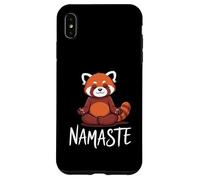 Carcasa para iPhone XS MAX Funny Red Panda Namaste Yoga Humor Fire Fox For Women Girls