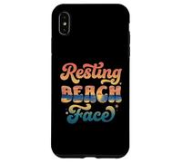 Carcasa para iPhone XS MAX Funny Resting Beach Face Summer and Beach Cute Ocean Lovers