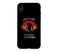 Carcasa para iPhone XS MAX Funny Retro Bigfoot Sosteniendo Cartón De Leche Y Volviendo A Casa