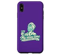 Carcasa para iPhone XS MAX Funny Self Care My Alone Time Is For Everyone's Safety Retro