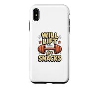 Carcasa para iPhone XS MAX Funny Will Lift For Snacks Sarcástico Fitness Entrenamiento Citas