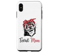 Carcasa para iPhone XS MAX Funny Womens Girls Glasses Bandana Mom Ferret Lover
