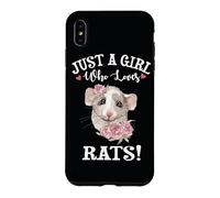 Carcasa para iPhone XS MAX Funny Womens Kids Just A Girl Who Loves Dumbo Ear Rats Lover