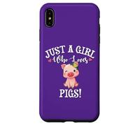 Carcasa para iPhone XS MAX Funny Womens Moms Girl Who Loves Pigs Cute Show Pig Lover