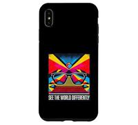 Carcasa para iPhone XS MAX Gafas de Sol de Colores Diferentes para concienciación sobre el Autismo