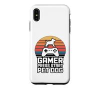 Carcasa para iPhone XS MAX Gamer Dog Lover Press Start Pet Dog Gaming