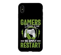 Carcasa para iPhone XS MAX Gamers Never Quit We Simply Restart Funny Video Game Lovers