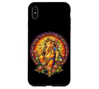 Carcasa para iPhone XS MAX Ganesha Vitral Mandala Hindú Dios Hinduismo Yoga