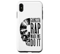 Carcasa para iPhone XS MAX Gangsta Rap Made Me Do It, Amante de los Discos de Vinilo, Gothic Skull