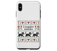 Carcasa para iPhone XS MAX Gato Divertido, Necesito bocadillos, Gatito Hambriento, Humor
