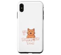 Carcasa para iPhone XS MAX Gato Divertido Purrfect Cat Day Amante de los Gatos