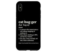 Carcasa para iPhone XS MAX Gato Hugger Definición Divertido Diccionario Estilo Felino Amante