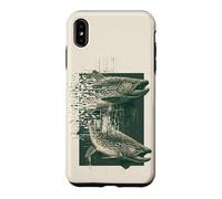 Carcasa para iPhone XS MAX Glitch Trucha Pesca Gráfico Retro Digital Fish Design