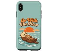 Carcasa para iPhone XS MAX Go with The Flow Sea Otter Retro Animal