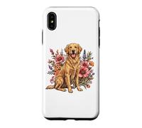 Carcasa para iPhone XS MAX Goldie Sporting Dog Vintage Flowers Floral Golden Retriever