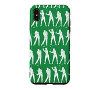 Carcasa para iPhone XS MAX Golf Player Club Swing Pattern Masculino Femenino Golfista