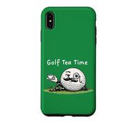 Carcasa para iPhone XS MAX Golf tee Time - Té, Bola Divertida Mascota Retro Estilo Vintage