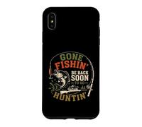 Carcasa para iPhone XS MAX Gone Fishing Be Back To Go Hunting Diseño Vintage