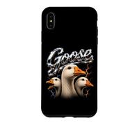 Carcasa para iPhone XS MAX Goose Retro Farm Bird Squad Toca la bocina Divertida