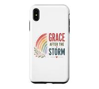 Carcasa para iPhone XS MAX Gracia después de la tormenta Boho Rainbow Oración Cristiana Positiva