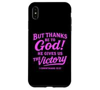 Carcasa para iPhone XS MAX Gracias a Dios Corintios Versículo de la Biblia Fe Escritura Oración