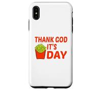 Carcasa para iPhone XS MAX Gracias a Dios Sus Papas Fritas Divertido TGIF Amante Comida Humor Diseño