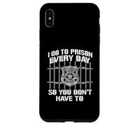 Carcasa para iPhone XS MAX Gracioso I Go To Prison Everyday So You Don't Have To Officer