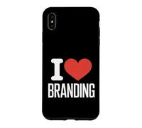 Carcasa para iPhone XS MAX Gracioso I Love Branding Decir Marketing Humor