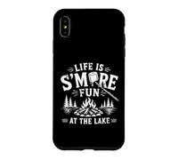 Carcasa para iPhone XS MAX Gráfico de Camping Life Is S'More Fun At The Lake Campfire