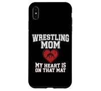 Carcasa para iPhone XS MAX Gráfico de Wrestling Mom My Heart Is On That Mat