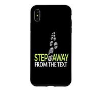 Carcasa para iPhone XS MAX Gráfico Divertido de Huellas Caminando alejarse del Texto