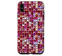 Carcasa para iPhone XS MAX Gráfico Italiano del Vidrio de Sicilia de Las Tejas del Mosaico del Vino