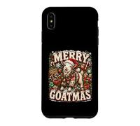 Carcasa para iPhone XS MAX Gráfico navideño Retro de Farm Goat Merry Goatmas