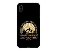 Carcasa para iPhone XS MAX Gráfico Retro Sunburst del Parque Nacional Mount Rainer Washington
