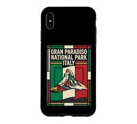 Carcasa para iPhone XS MAX Gran Paradiso National Park Italia Bandera Vintage Travel