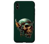 Carcasa para iPhone XS MAX Green Goblin Core Skeleton Face Men Graphic Halloween Skull