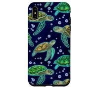 Carcasa para iPhone XS MAX Green Sea Turtle Marine Life Ocean Decorative Pattern