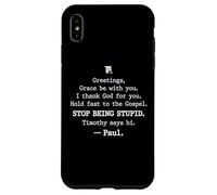 Carcasa para iPhone XS MAX Greetings Grace Be with You I Thank God for You Hold Fast